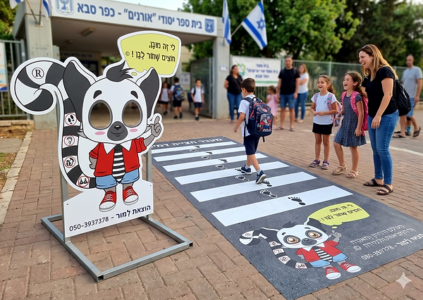שטיח מעבר חצייה עם דמות הלמור