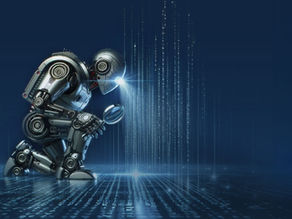 AI robot inspects data