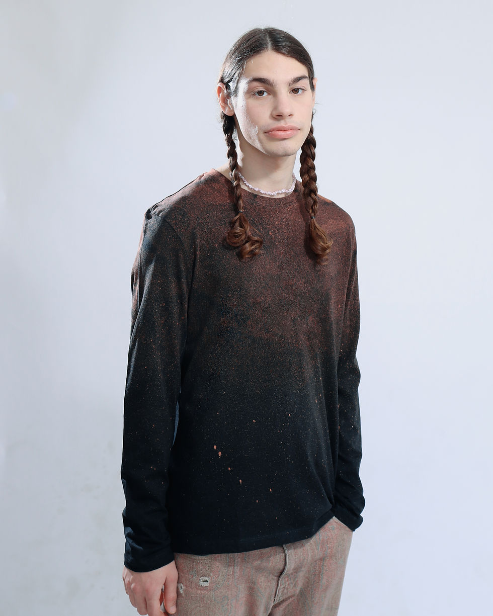 Thumbnail: Rust Black Eyelet Longsleeve