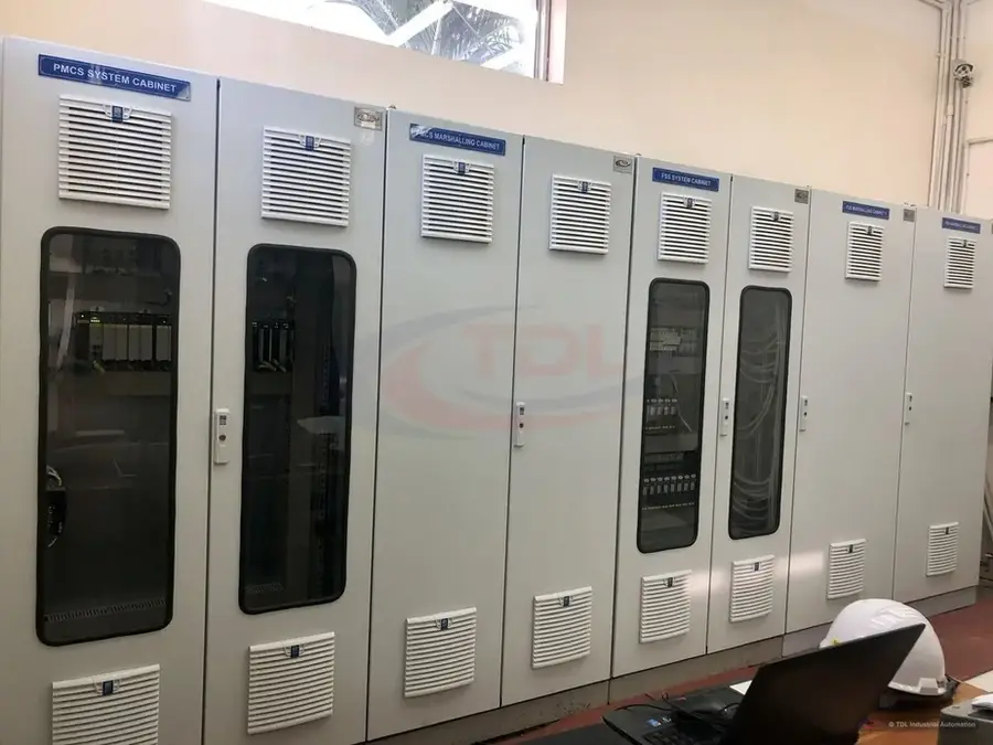 ICSS control cabinets in the equipment room