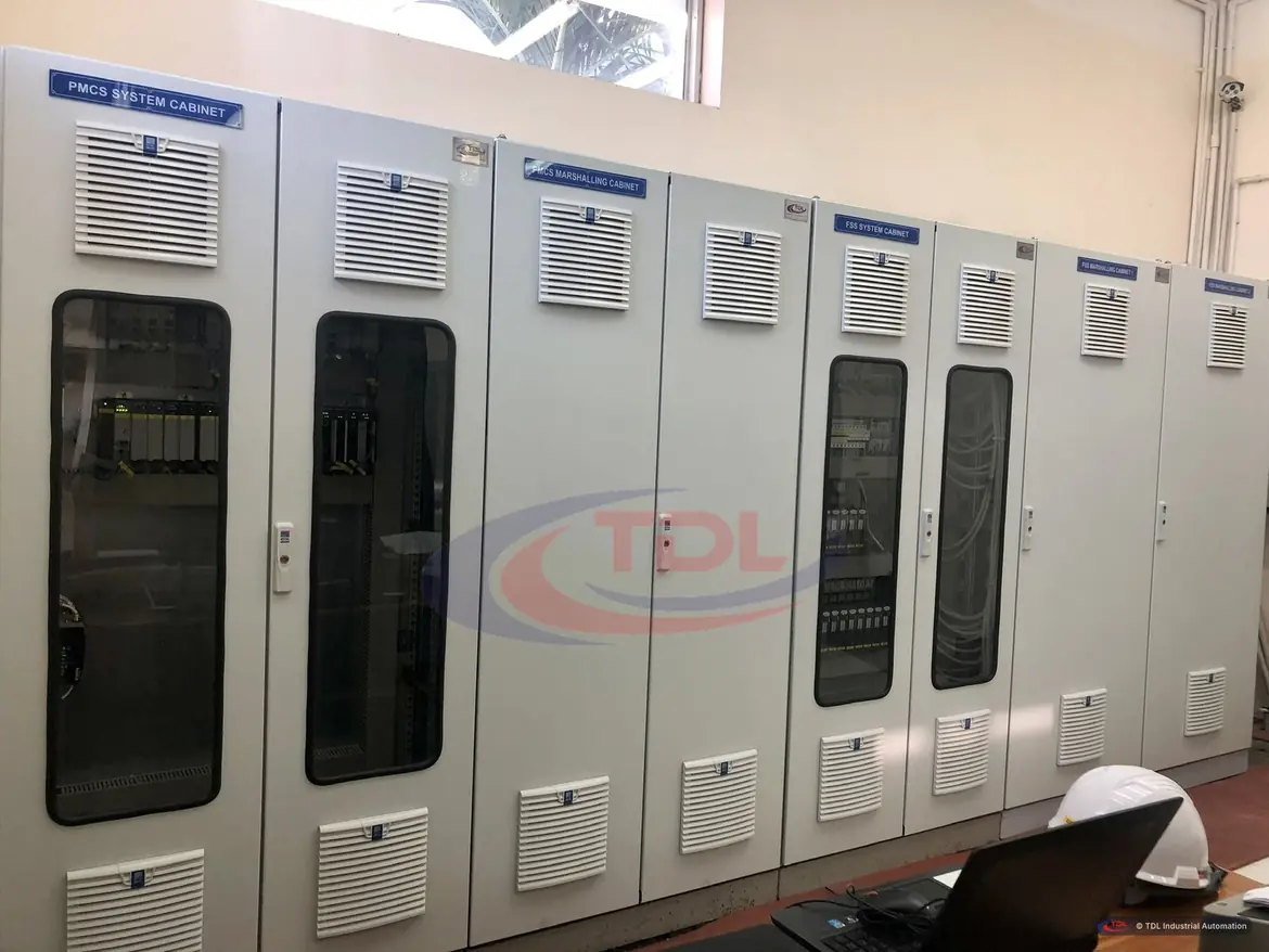 ICSS control cabinets in the equipment room