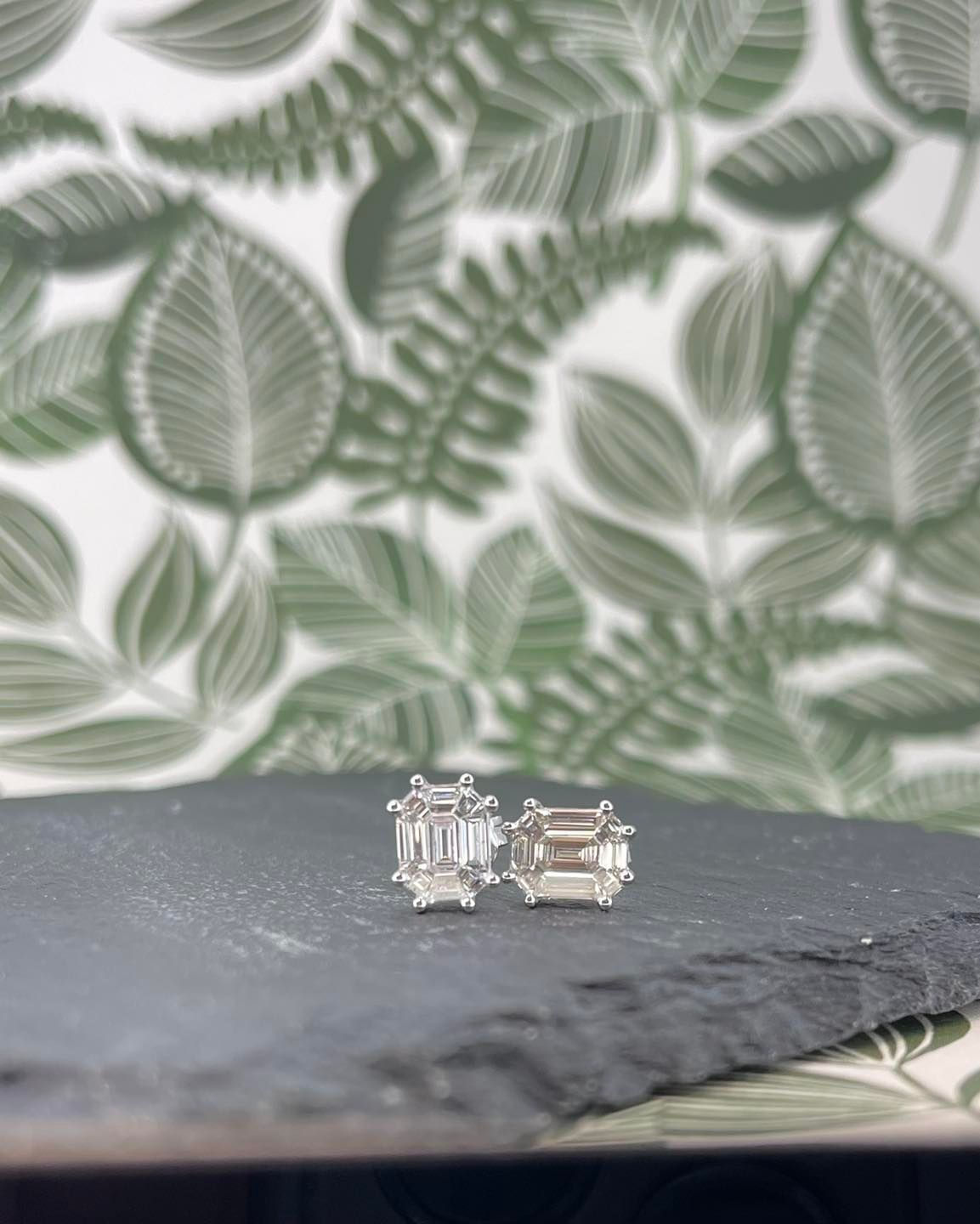 14K White Gold Diamond Stud Earrings $4,295