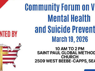 Community Forum on Veteran Mental Health and Suicide Prevention