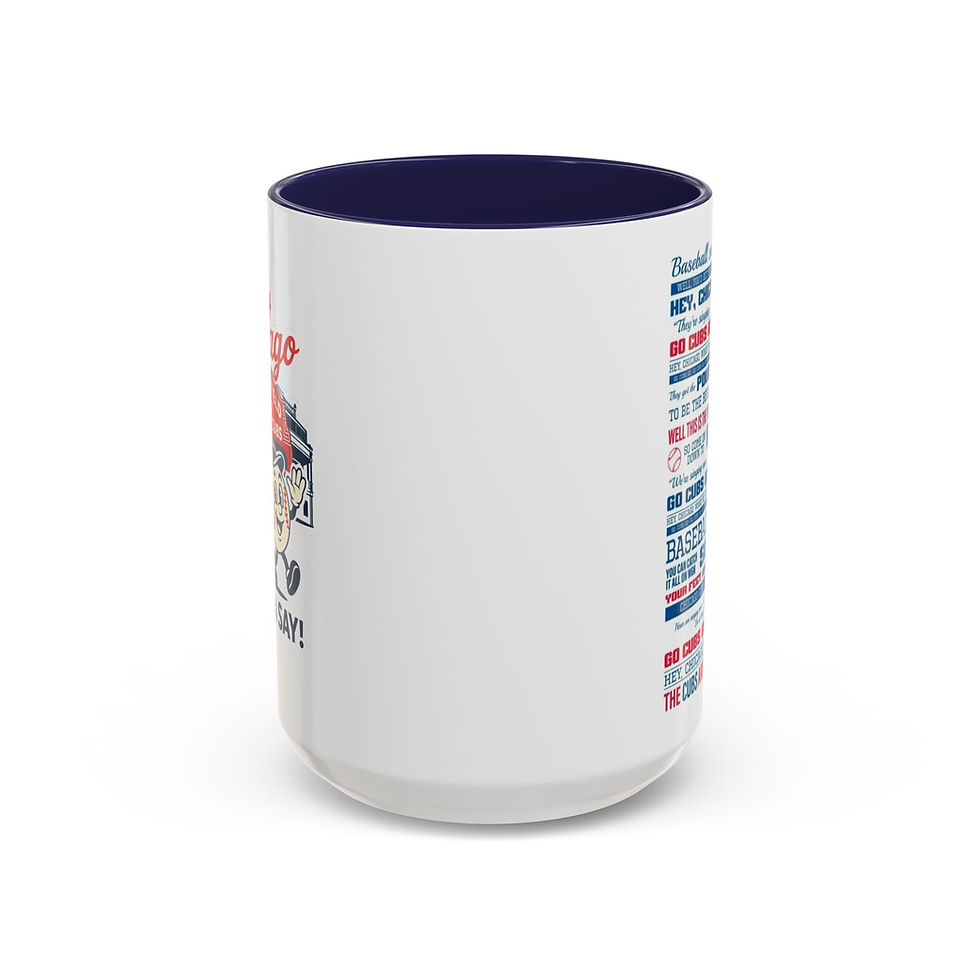 Thumbnail: Chicago Cubs Vintage 'Hey Chicago Whatdayasay' Accent Coffee Mug 15oz 