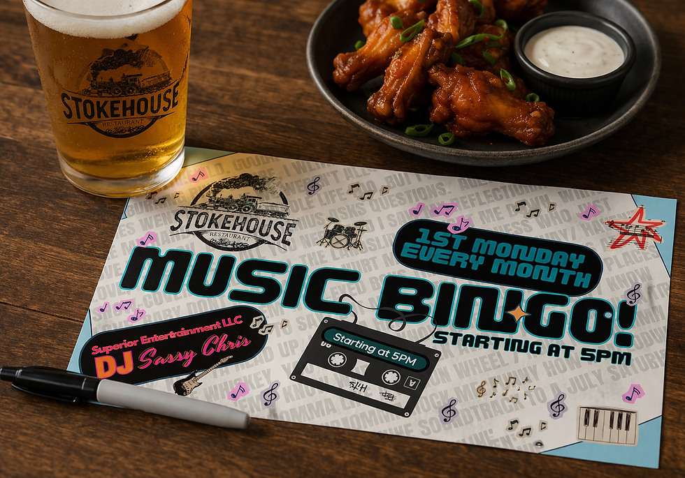MUSIC BINGO - 1ST MONDAY EVERY MONTH!