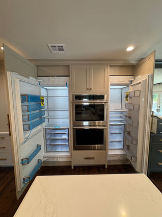 Sub zero flush mount appliances in custom kitchen, Point Pleasant, NJ