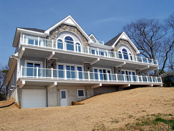 Exterior of riverfront home Brick Township, NJ