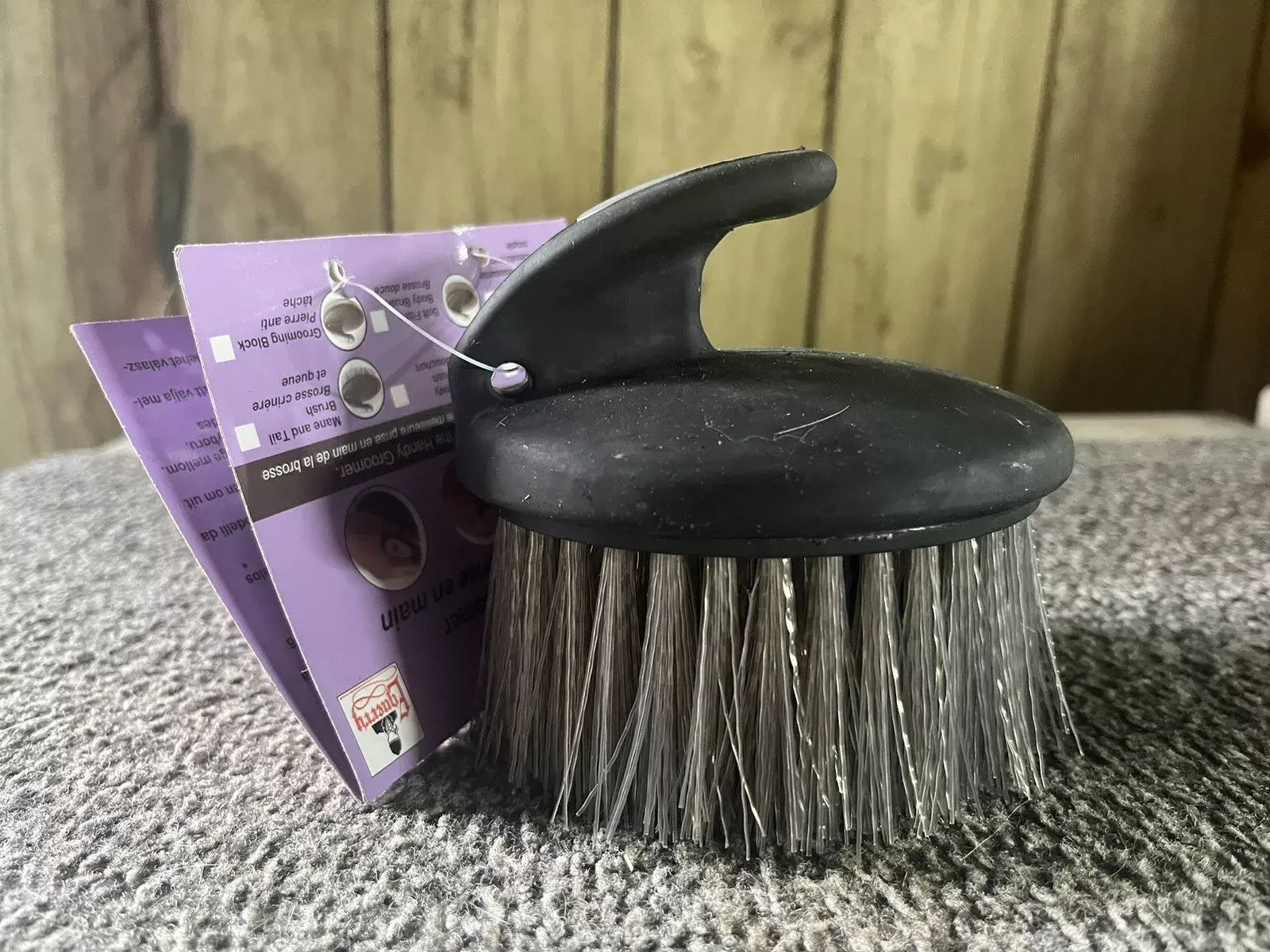 Equerry Handy Groomer Palm Finishing Brush Long Bristles