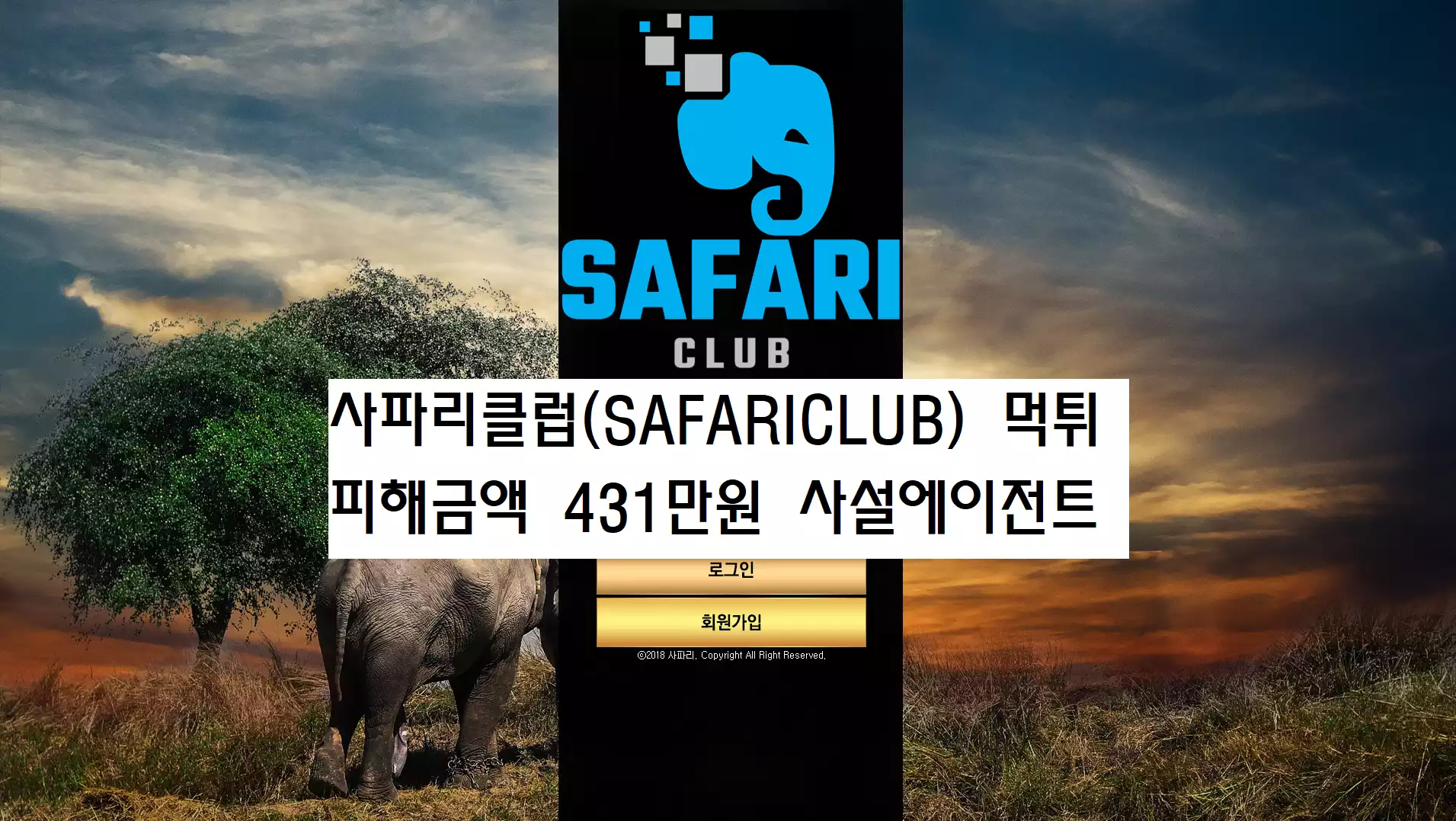 사파리클럽(SAFARICLUB) 먹튀사이트