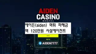 에이든(aiden) 먹튀피해 내용 금액 120만원 에이든(aiden) 카지노 먹튀 확정