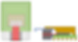 top-down and cross-sectional views of key components