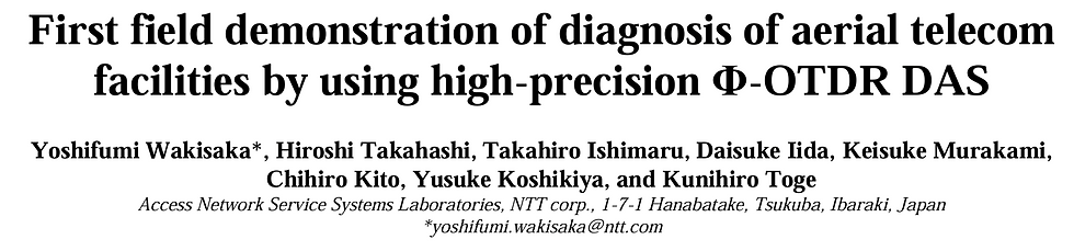 First field demonstration of diagnosis of aerial telecom facilities by using high-precision Φ-OTDR DAS