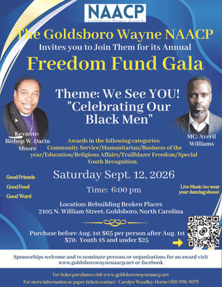 Goldsboro Wayne NAACP Invites Community to Celebrate, Honor, and Invest in the 2026 Freedom Fund Gala