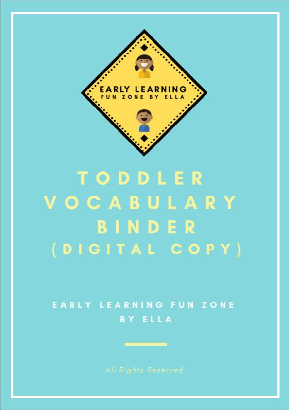 Toddler's Vocabulary Binder (DIY/ Digital Copy)