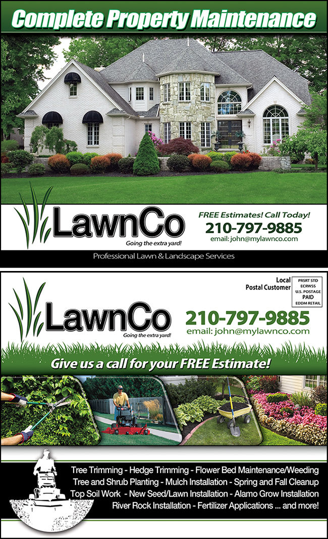 Lawn Care Landscaping EDDM postcard