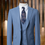 Thumbnail: Blue Textured Suit | Blue Suit with Double Breasted Vest