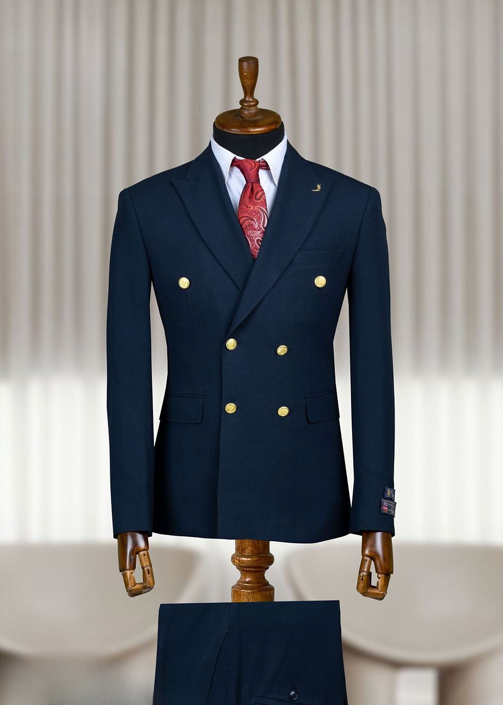 Men's Suits Navy Double Breasted Suit | Turkish Double Breasted Suit