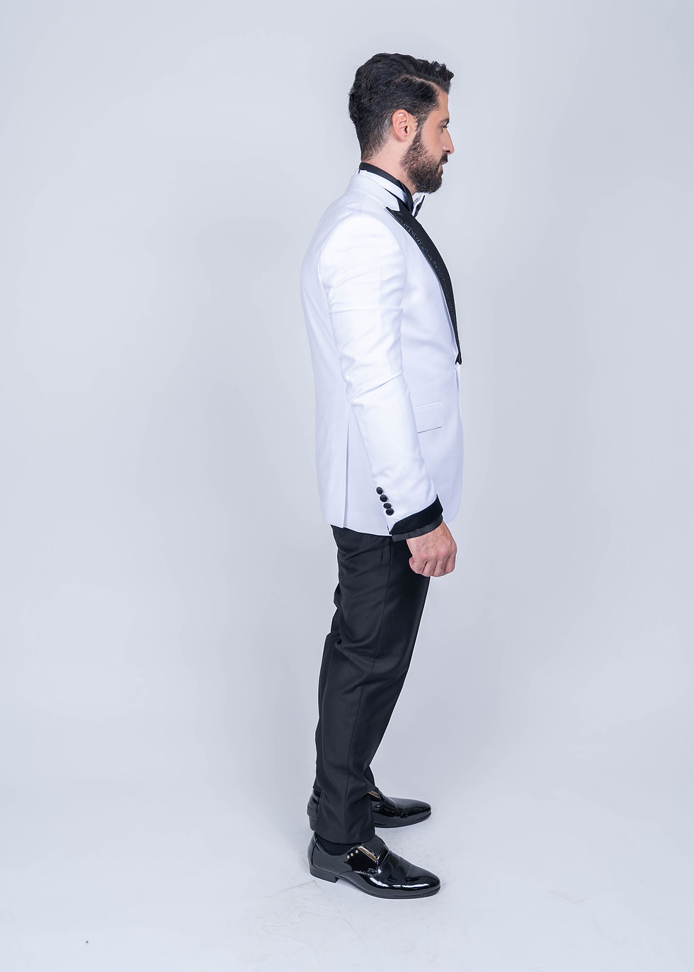 Thumbnail: White Wedding Suits 3 Piece White Turkish Suits with Matching Bow Tie