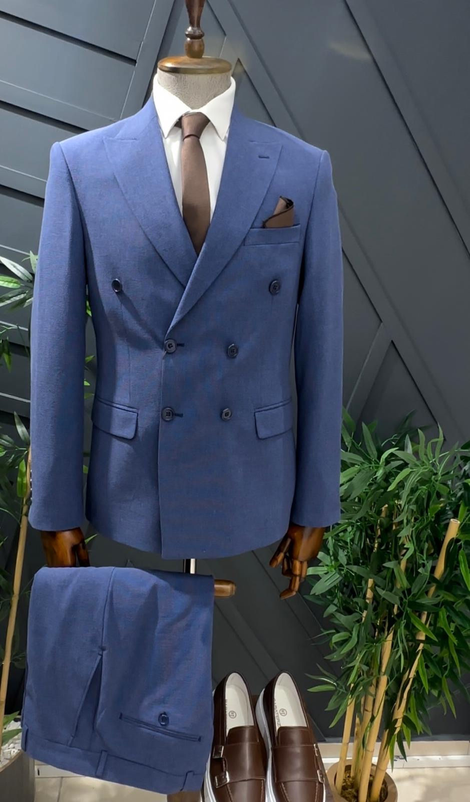 Blue Double Breasted Suit | Double Breasted Suit