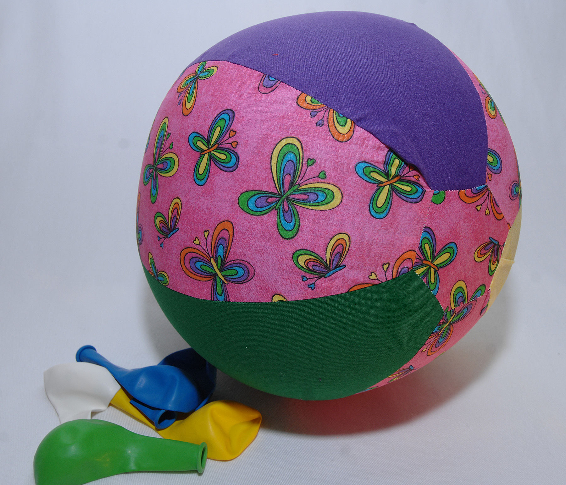 Purple Butterfly Fabric Covered Balloon