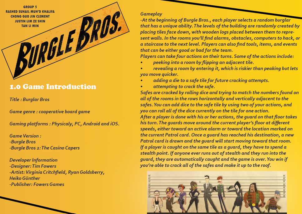 Burgle Bros. (One sheet)