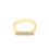 Thumbnail: Gold Mini Signet Ring With Double Row Diamond Detail