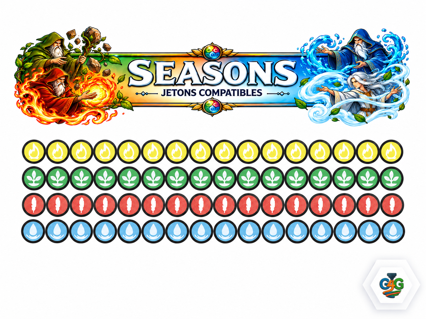 Seasons - Jetons énergie compatibles