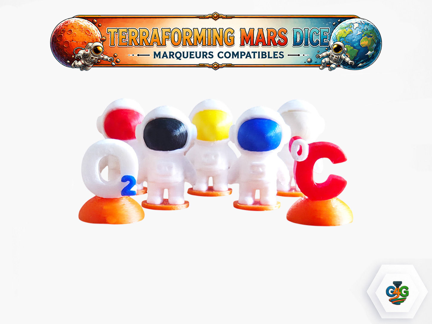 Terraforming Mars: The Dice Game - Jetons Astronaute