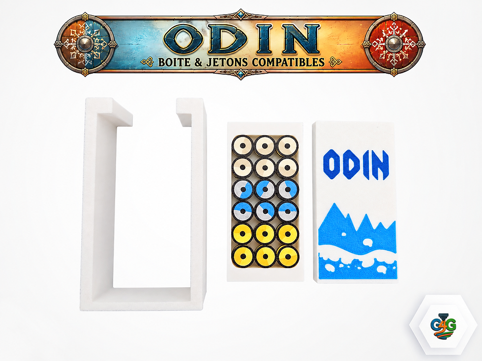 porte-cartes accompagné de jetons de score dédié au jeu Odin par goodies4games.com