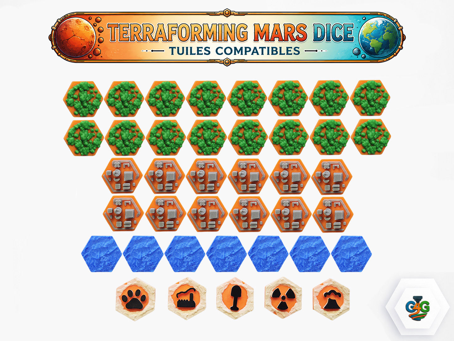 Terraforming Mars: The Dice Game - Tuiles compatibles