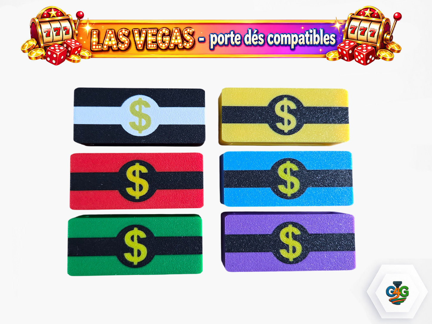 Las Vegas – Boîte de rangement + stockage billets (compatible)