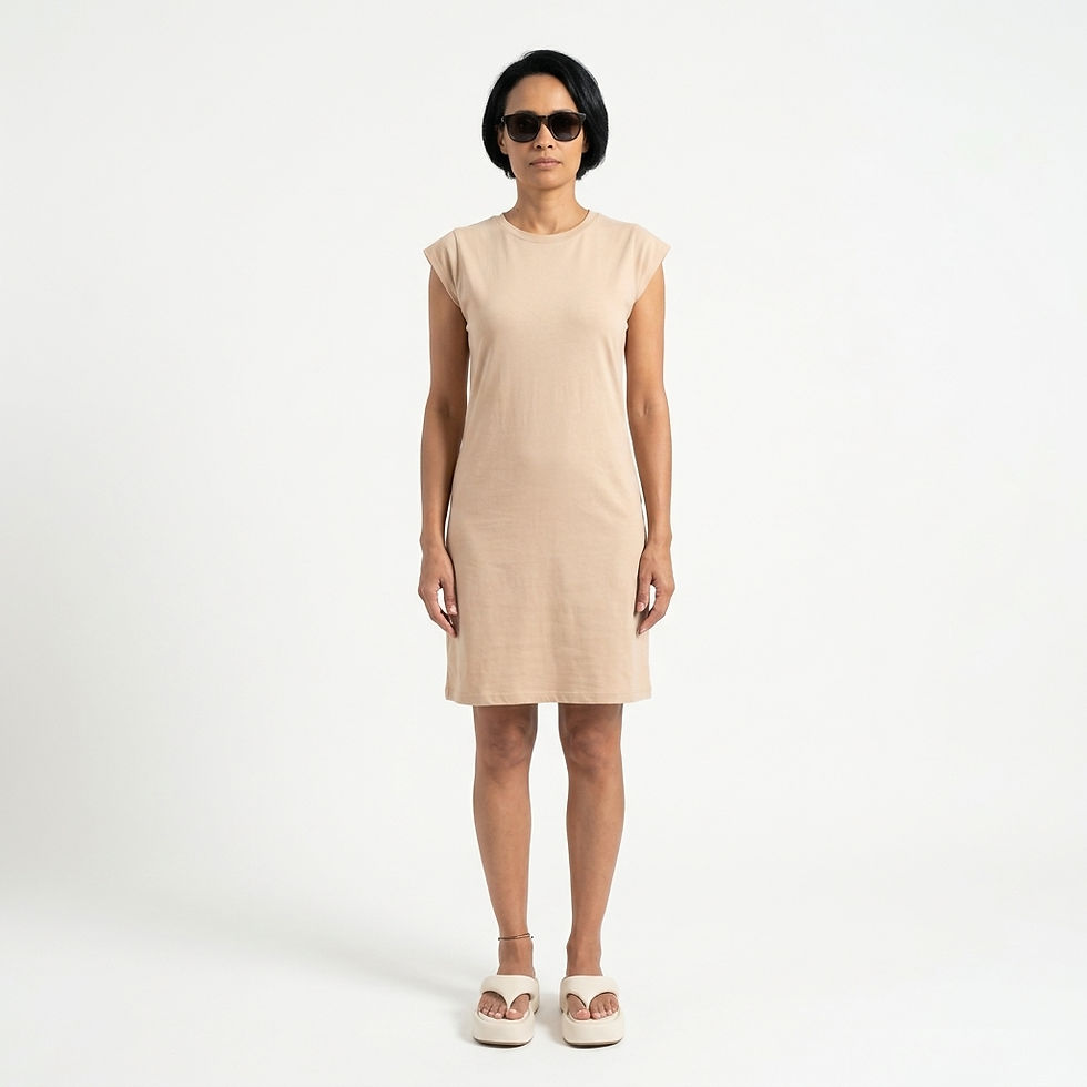 vestido laura bege