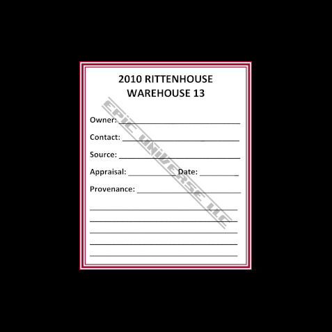 Thumbnail: Custom Made 2-Inch 2010 Warehouse 13 Trading Card Album Binder