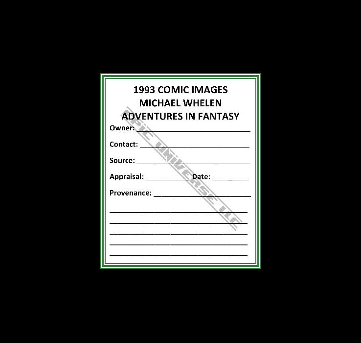 Thumbnail: Custom Made 1-Inch 1993 Michael Whelen Trading Card Album Binder