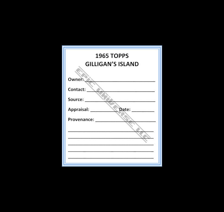 Thumbnail: Custom Made 1-Inch 1965 Gilligan's Island Trading Card Album Binder
