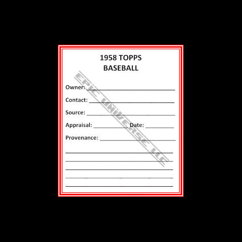 Thumbnail: Custom Made 1-Inch 1958 Topps Baseball Trading Card Album Binder