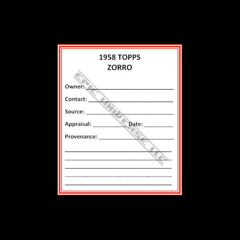 Thumbnail: Custom Made 1-Inch 1958 Zorro Trading Card Album Binder