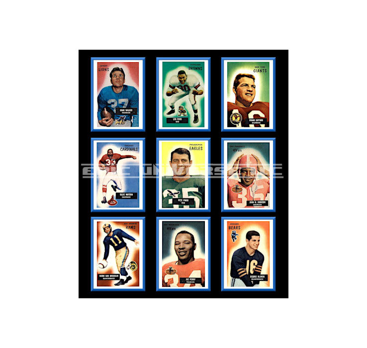 Thumbnail: 1-Inch 1955 Bowman Football Trading Card Back Album Binder Cover.