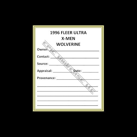 Thumbnail: Custom Made 2-Inch 1996 Marvel Ultra X-Men Wolverine Trading Card Album Binder