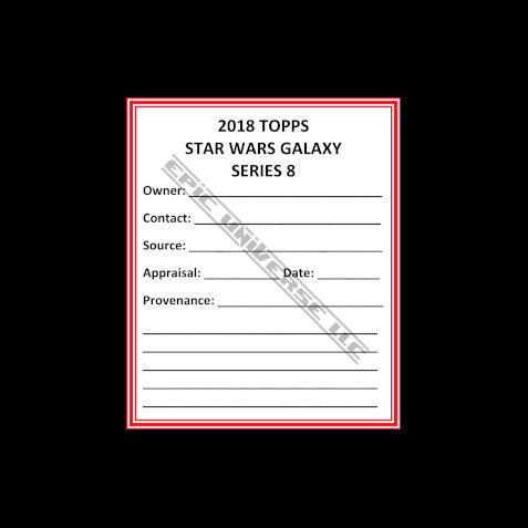 Thumbnail: Custom Made 2-Inch 2018 Star Wars Galaxy Series 8 Trading Card Album Binder
