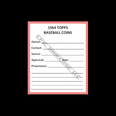 Thumbnail: Custom Made 1-Inch 1964 Topps Baseball Coins Trading Card Album Binder
