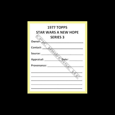 Thumbnail: Custom Made 1-Inch 1977 Star Wars A New Hope Series 3 Trading Card Album Binder