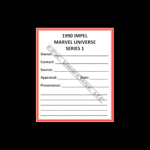 Thumbnail: Custom Made 1-Inch 1990 Marvel Universe Series 1 Trading Card Album Binder