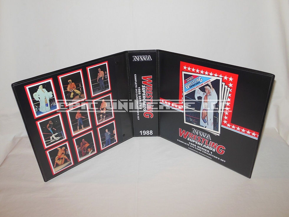 2-Inch 1988 NWA WWF Wonderama Wrestling Supercards Series 1 Trading Card Album Binder.