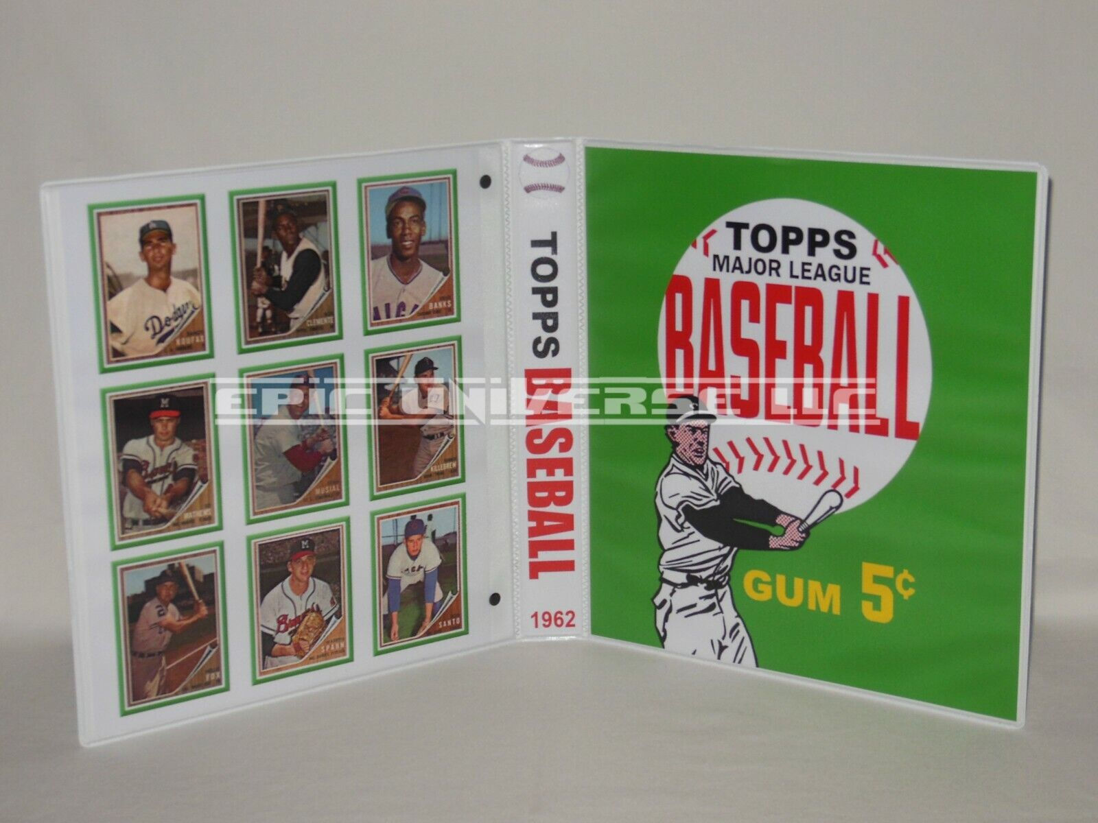 Custom Made 1-Inch 1962 Topps Baseball Trading Card Album Binder