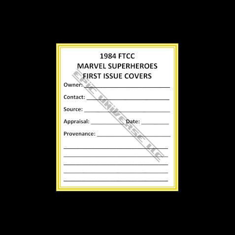 Thumbnail: Custom Made 1-Inch 1984 Marvel Superheroes First Issue Covers Binder