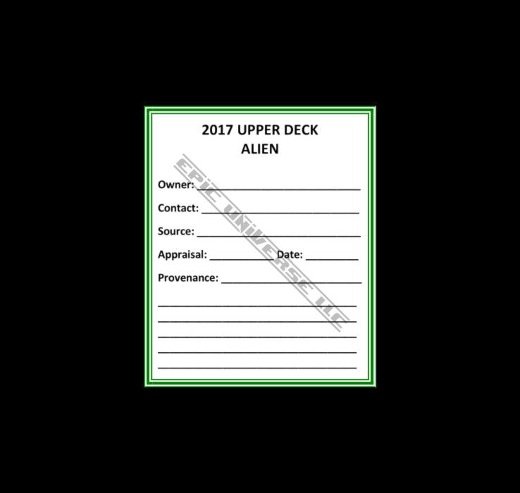 Thumbnail: Custom Made 1-Inch 2017 Alien Trading Card Album Binder