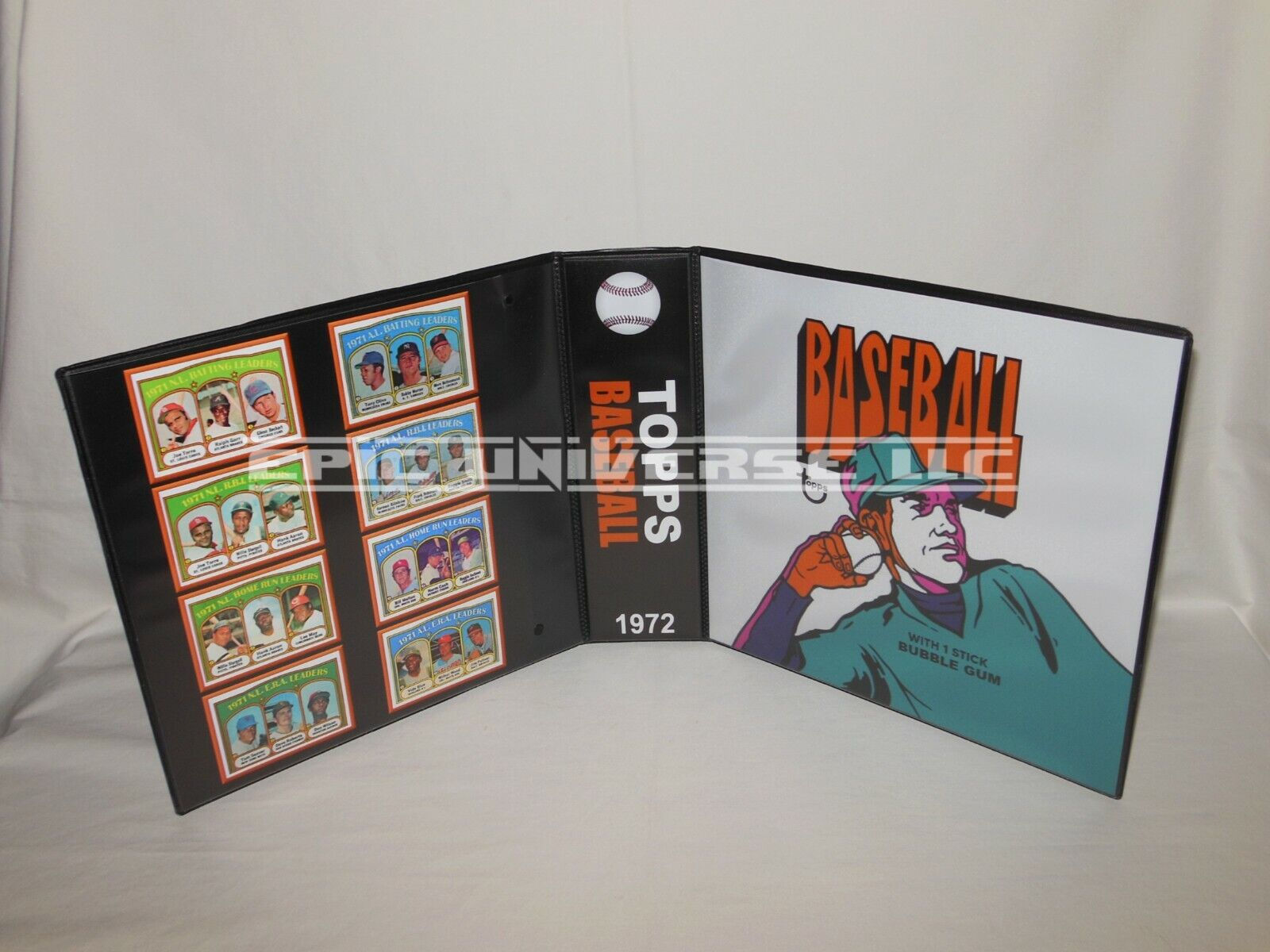 Custom Made 2-Inch 1972 Topps Baseball Trading Card Album Binder