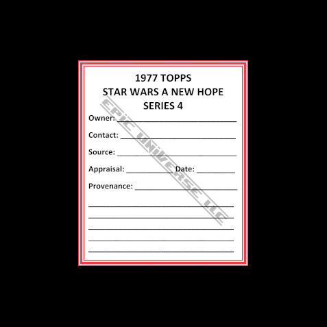 Thumbnail: Custom Made 1-Inch 1977 Star Wars A New Hope Series 4 Trading Card Album Binder