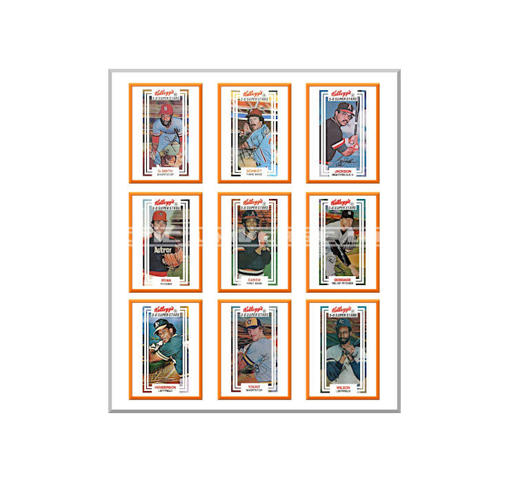 Thumbnail: 1-Inch 1983 Kellogg's Cereal 3-D Baseball Super Stars Trading Card Back Album Binder Cover.